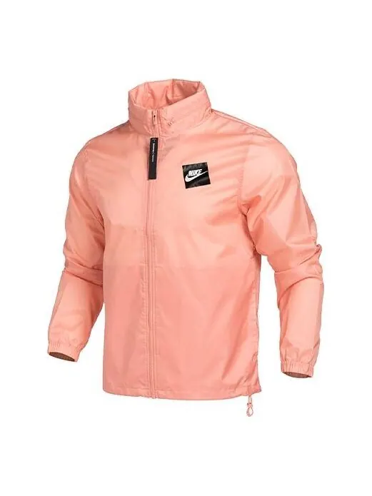 Куртка Men's Nike Casual Windproof Pink Hooded Jacket — изображение 1 из 4, розовый