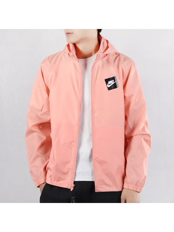 Куртка Men's Nike Casual Windproof Pink Hooded Jacket — изображение 3 из 4, розовый