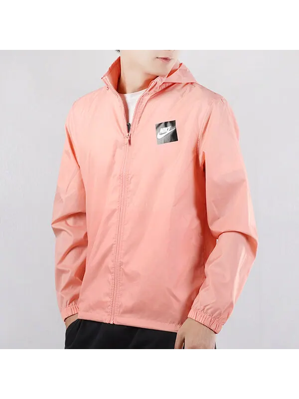 Куртка Men's Nike Casual Windproof Pink Hooded Jacket — изображение 4 из 4, розовый