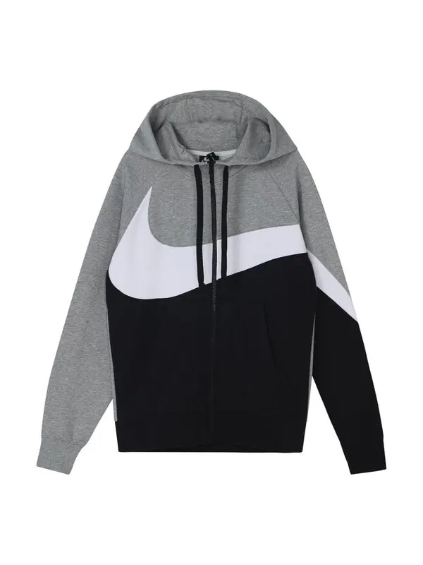 Толстовка Nike Sportswear Jacket Big Swoosh Training Graywhite — изображение 1 из 4, серо-белый