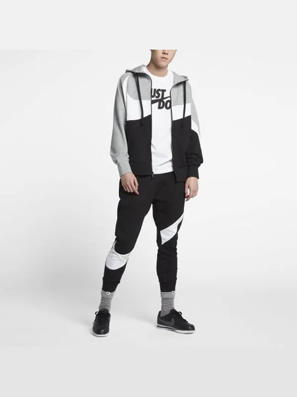 Толстовка Nike Sportswear Jacket Big Swoosh Training Graywhite — изображение 3 из 4, серо-белый