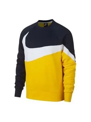 Толстовка black yellow large colorblock casual sports yellow Nike — изображение 1 из 4, желтый