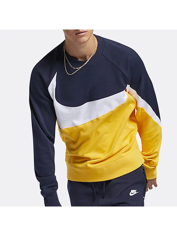 Толстовка black yellow large colorblock casual sports yellow Nike — изображение 4 из 4, желтый