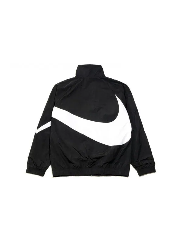 Куртка Nike Big Swoosh Sportswear Cardigan Woven Jacket Black — изображение 2 из 4, черный