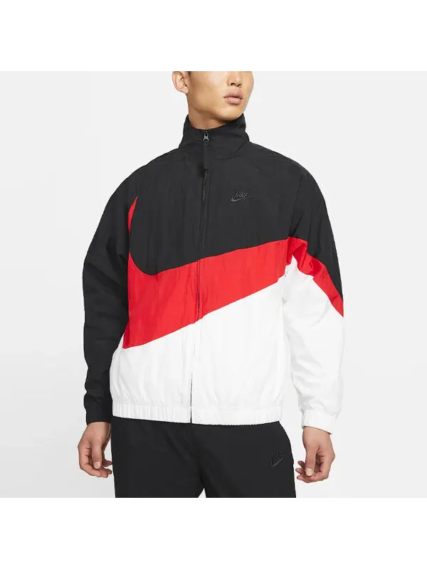 Куртка Nike MENS Sportswear Multicolor Large Logo Tat Stand Collar Jacket Black — изображение 4 из 4, черный