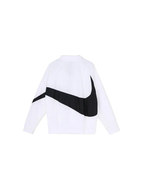 Куртка Nike Swoosh Large LOGO Woven Windproof Stand Collar Casual Sports Jacket Asia Edition White — изображение 2 из 4