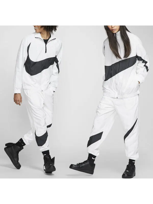 Куртка Nike Swoosh Large LOGO Woven Windproof Stand Collar Casual Sports Jacket Asia Edition White — изображение 3 из 4