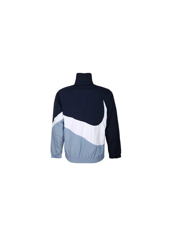 Куртка sportswear contrasting colors large logo woven stand collar jacket blue Nike — изображение 3 из 4, синий