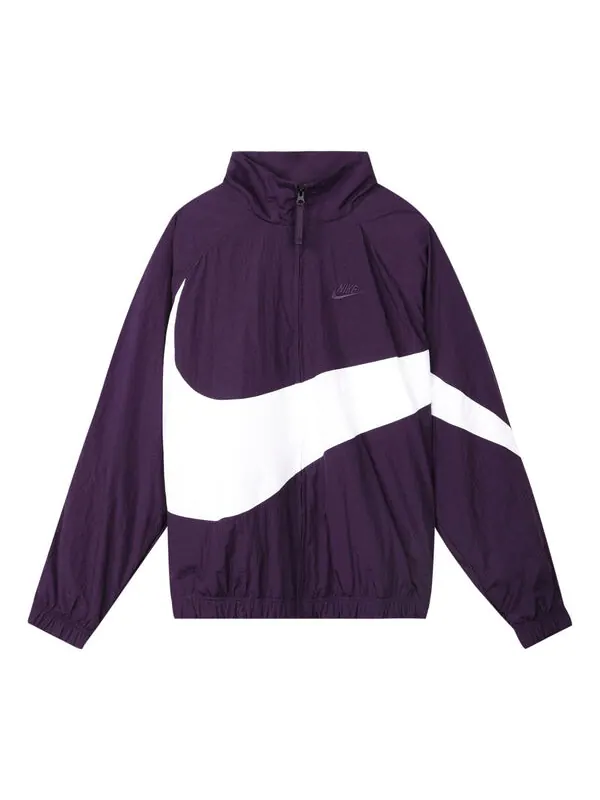 Куртка Nike Big Swoosh Sportswear Full Cardigan Woven Stand Collar Jacket For Men Purple — изображение 1 из 4, фиолетовый