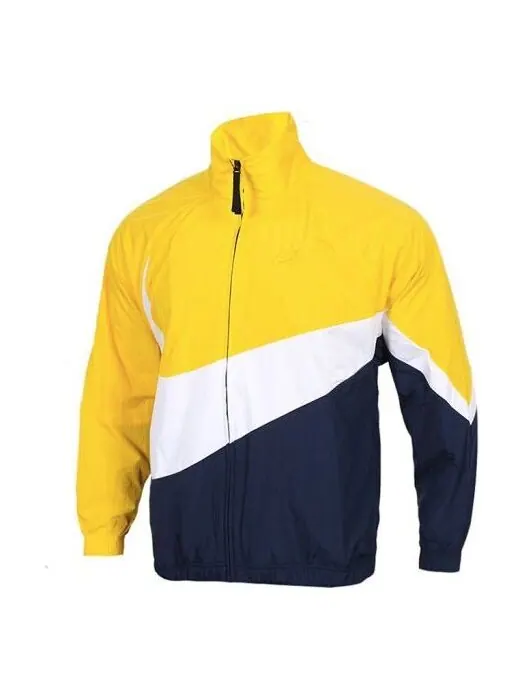 Куртка Nike Big Swoosh Large Logo Woven Colorblock Jacket Yellow — изображение 1 из 4, желтый