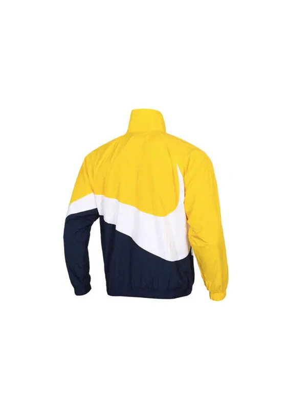Куртка Nike Big Swoosh Large Logo Woven Colorblock Jacket Yellow — изображение 2 из 4, желтый