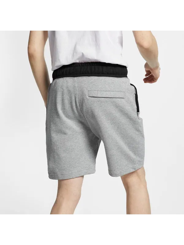 Шорты sak as m nsw hbr colorblock large logo splicing elastic waistband sports shorts gray Nike — изображение 3 из 4, серый