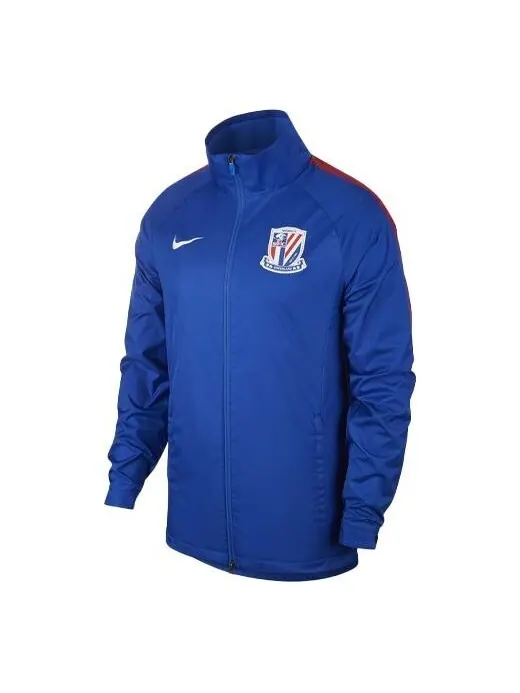 Куртка Nike Logo Printing Stand Collar Soccer/Football Sports Jacket Blue — изображение 1 из 2, синий