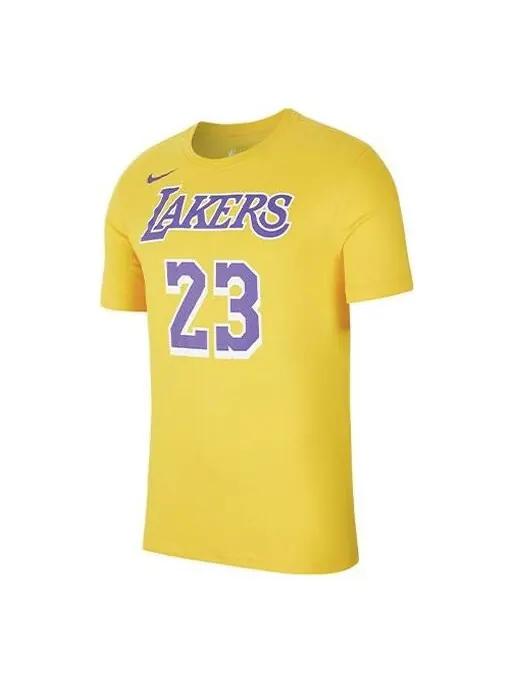 Футболка dri-fit nba jersey los angeles lakers lebron james short sleeve yellow Nike — изображение 1 из 4, желтый