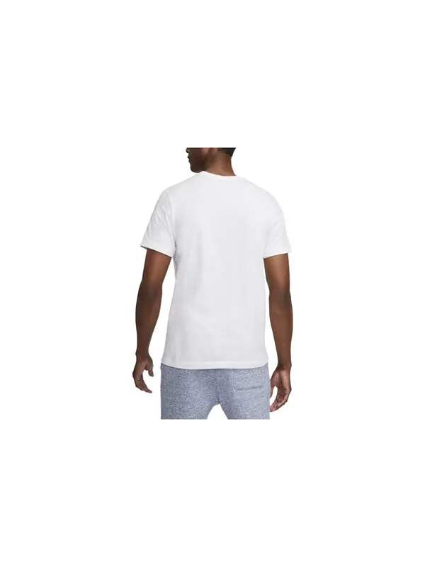 Футболка Nike Sportswear Club Embroidered Logo Solid Color Round Neck Short Sleeve White — изображение 2 из 3, мульти