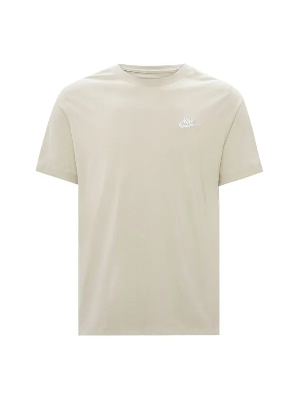 Футболка Men's Nike Embroidered Logo Breathable Micro Mark Solid Color Short Sleeve Beige T-Shirt — изображение 1 из 2