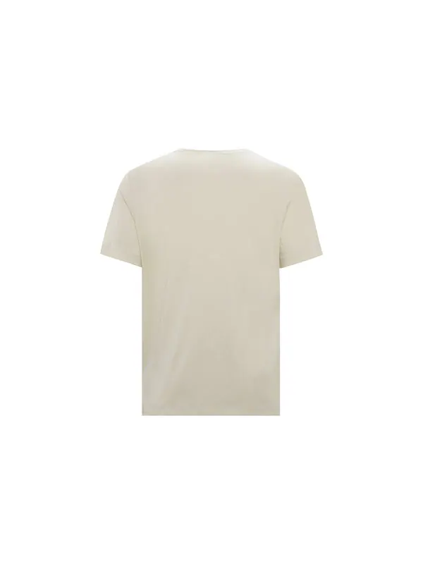 Футболка Men's Nike Embroidered Logo Breathable Micro Mark Solid Color Short Sleeve Beige T-Shirt — изображение 2 из 2