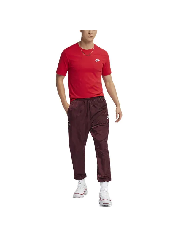 Футболка Nike Solid Color Embroidered Small Round Neck Short Sleeve Red — изображение 3 из 3, мульти