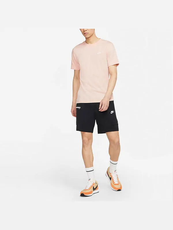 Футболка sportswear club embroidered small round neck short sleeve orange Nike — изображение 3 из 3, оранжевый