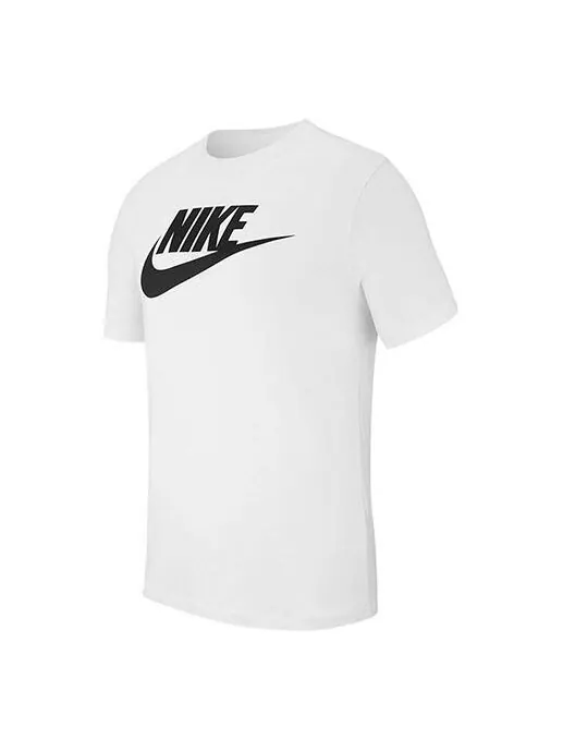 Футболка m nsw tee icon futura casual sports breathable alphabet printing round neck short sleeve white Nike, белый