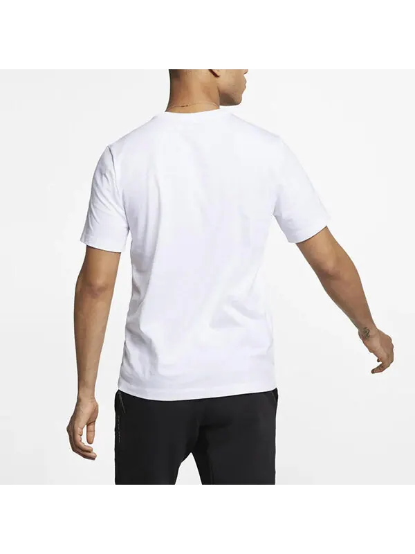 Футболка m nsw tee icon futura casual sports breathable alphabet printing round neck short sleeve white Nike, белый