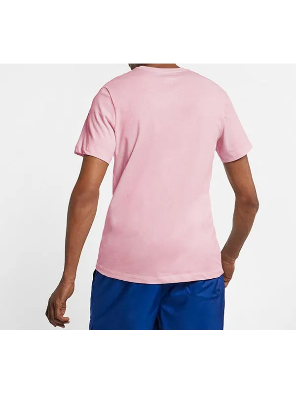 Футболка sportswear classic logo printing round neck short sleeve pink red pinkred Nike — изображение 4 из 4, красный