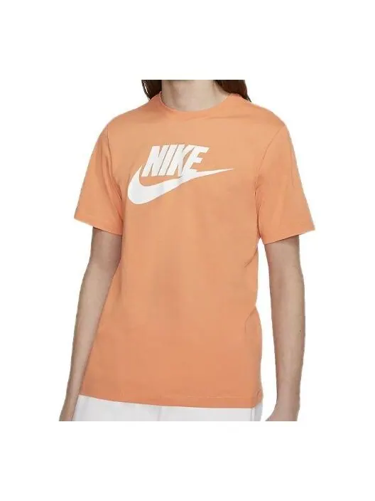 Футболка спортивная спортивные с коротким рукавом Nike — изображение 1 из 2, оранжевый/белый