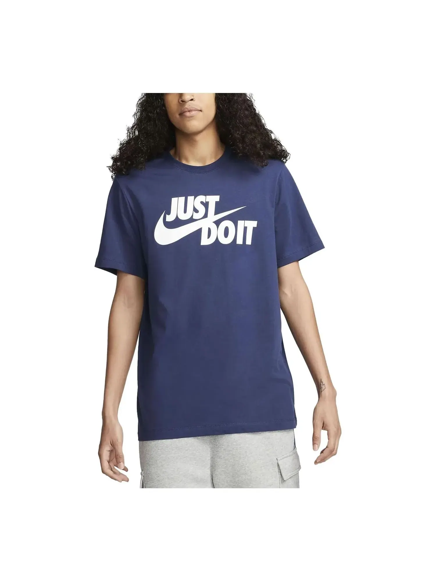 Мужская футболка с принтом JDI Nike — изображение 1 из 2, темно-синий
