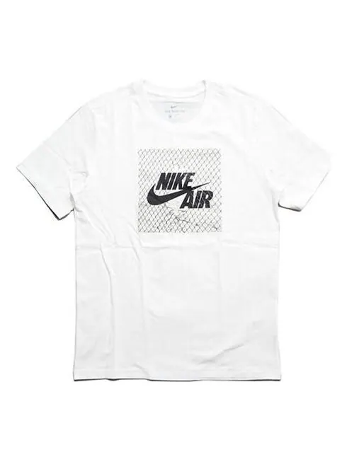 Футболка с логотипом и принтом, круглый вырез, короткий рукав, Nike — изображение 1 из 2, белый