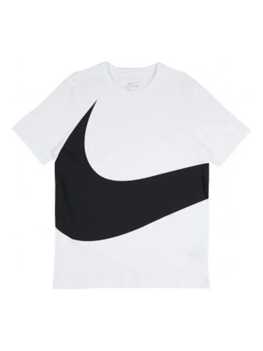 Футболка sportswear big swoosh tee large casual sports short sleeve white Nike — изображение 1 из 4, белый
