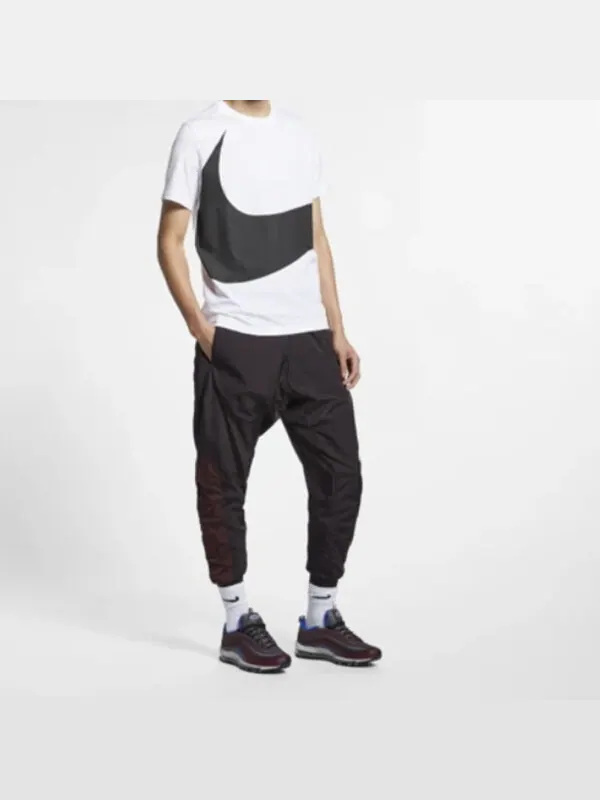 Футболка sportswear big swoosh tee large casual sports short sleeve white Nike — изображение 3 из 4, белый