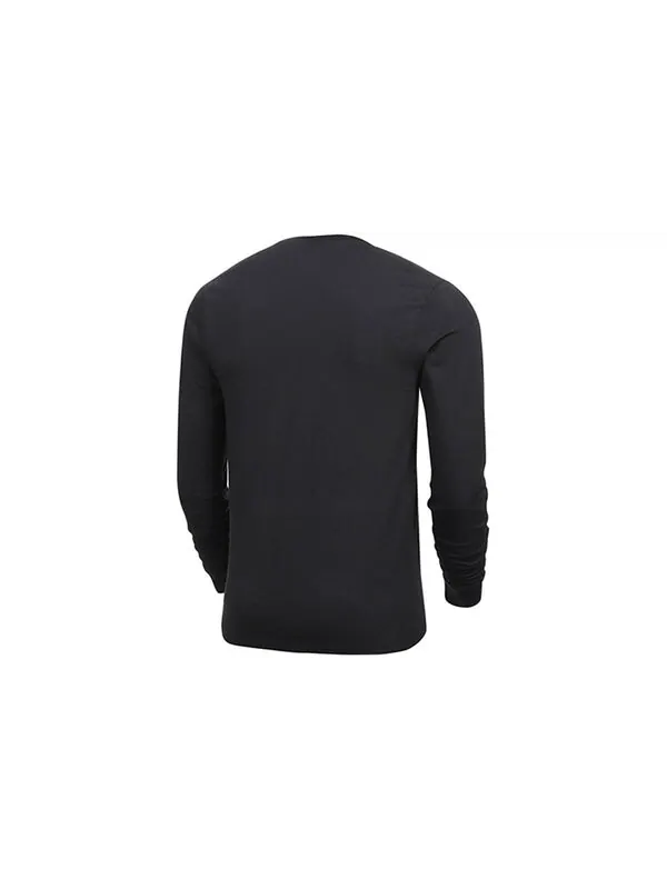 Толстовка Nike Men's Sportswear Club Casual Sport Round Neck Long Sleeve Men's Black — изображение 2 из 4, черный