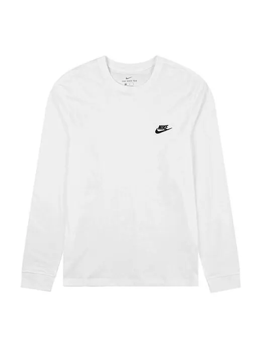 Толстовка m nsw club casual sports round neck pullover long sleeves white Nike — изображение 1 из 4, белый