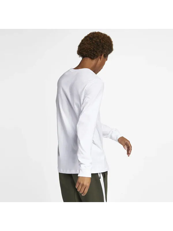 Толстовка m nsw club casual sports round neck pullover long sleeves white Nike — изображение 4 из 4, белый