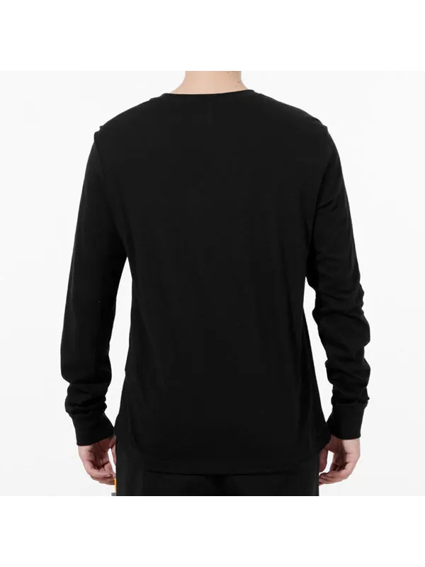 Футболка Men's Nike Embroidered Logo Loose Sports Running Long Sleeves Black T-Shirt — изображение 3 из 3, мульти