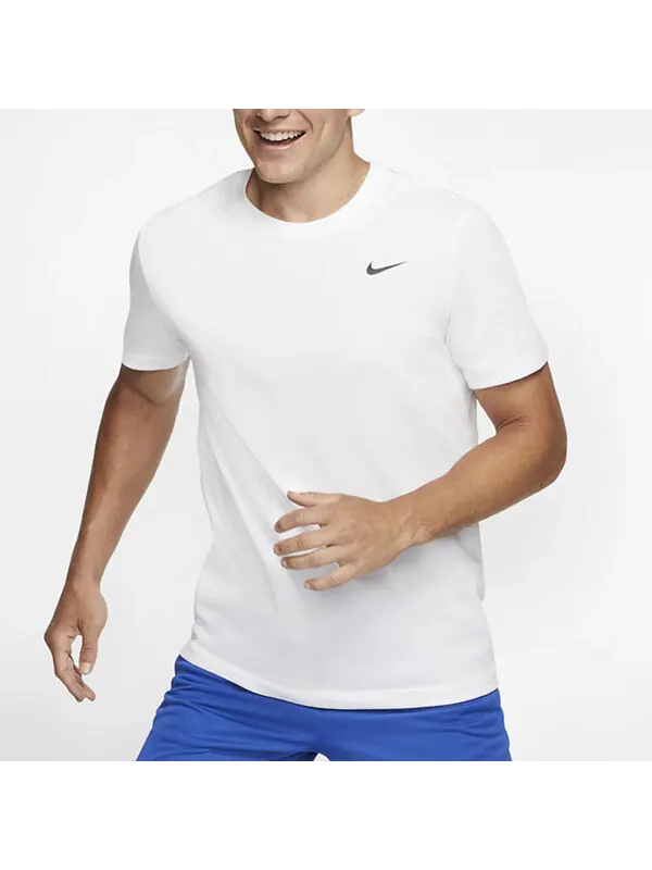 Футболка dri-fit training sports quick dry round neck short sleeve white Nike — изображение 3 из 4, белый