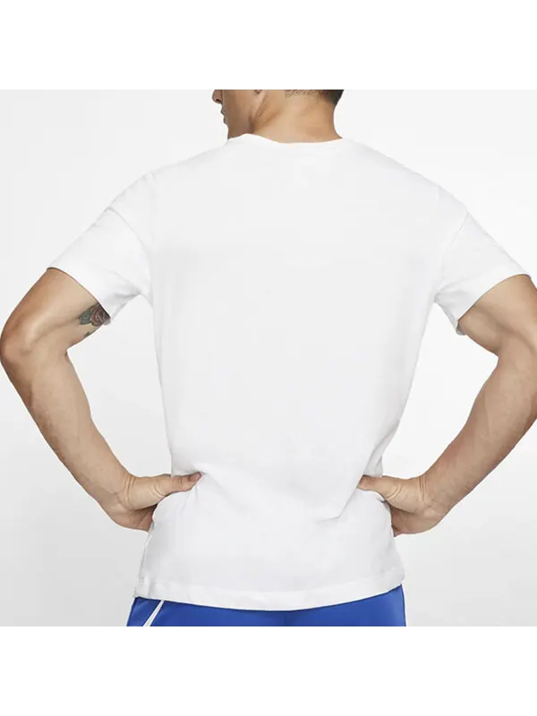 Футболка dri-fit training sports quick dry round neck short sleeve white Nike — изображение 4 из 4, белый