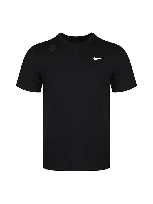 Футболка dri-fit crew solid round neck training short sleeve black Nike — изображение 1 из 4, черный