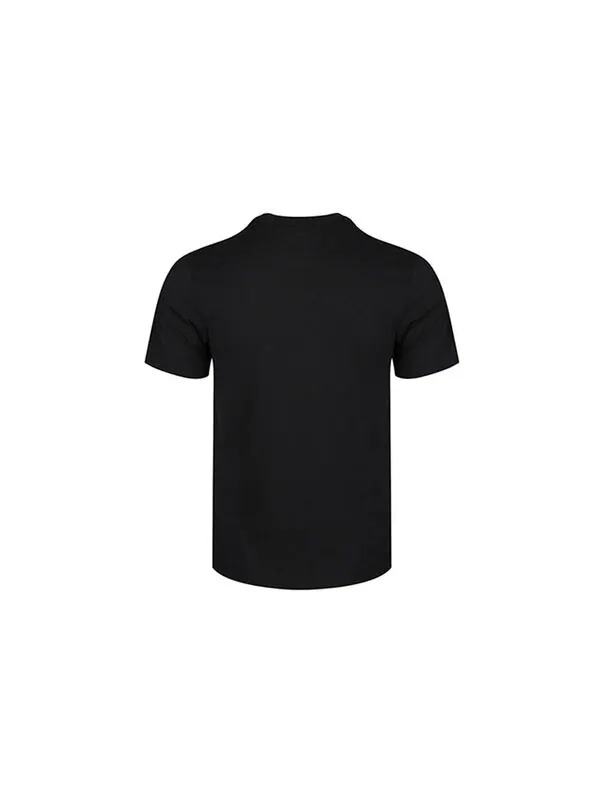 Футболка dri-fit crew solid round neck training short sleeve black Nike — изображение 3 из 4, черный