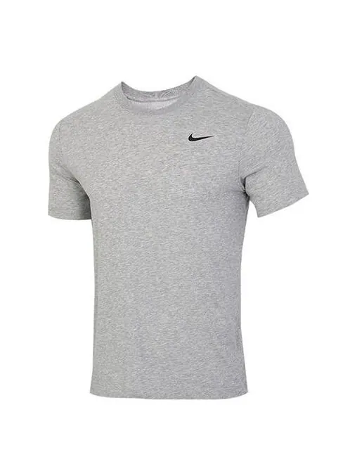 Футболка dri-fit sports training quick dry round neck short sleeve gray Nike — изображение 1 из 4, серый