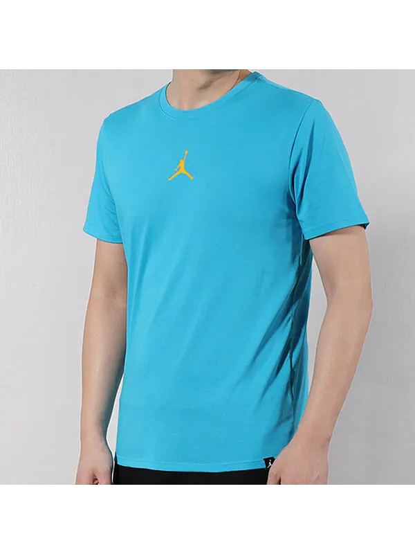 Футболка Air Jordan Iconic Quick-dry Training Sports Male Blue — изображение 3 из 4, синий