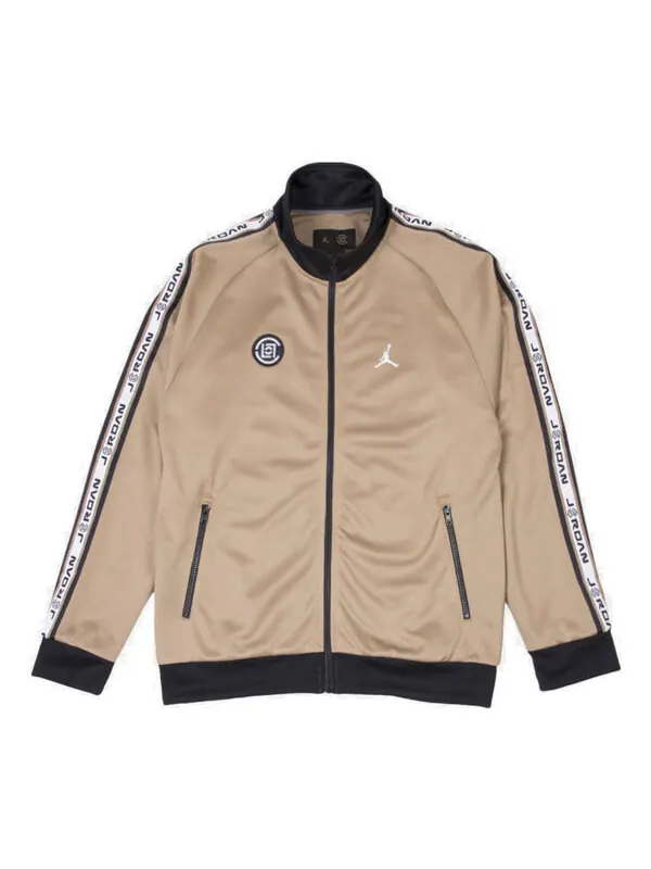 Куртка Air Jordan x CLOT Tricot Jacket Brown Logo 'Brown' — изображение 1 из 2, коричневый