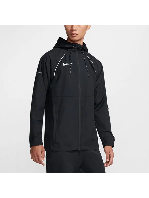 Куртка Men's Nike Logo Printing Hooded Jacket Black — изображение 3 из 4, мульти