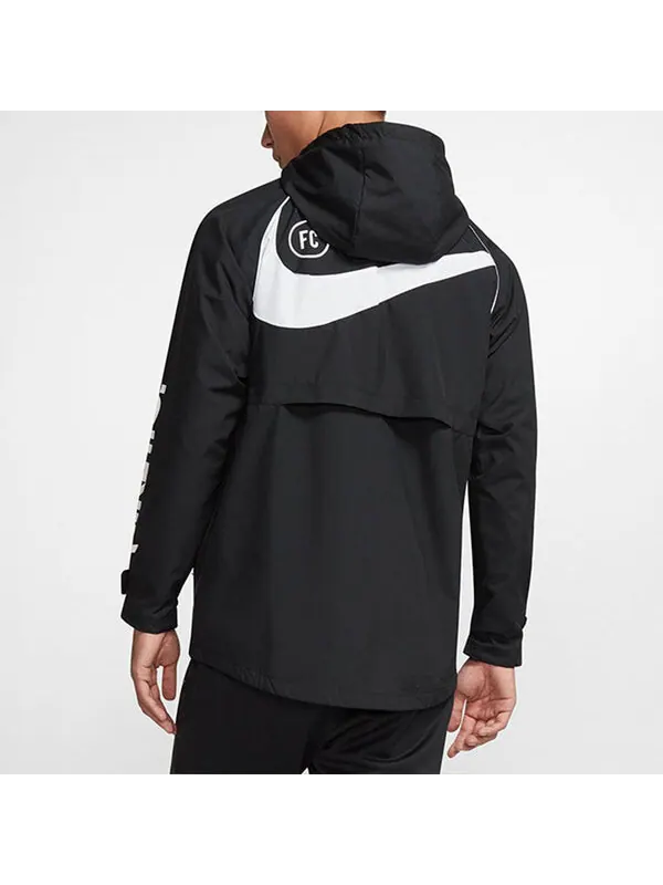 Куртка Men's Nike Logo Printing Hooded Jacket Black — изображение 4 из 4, мульти