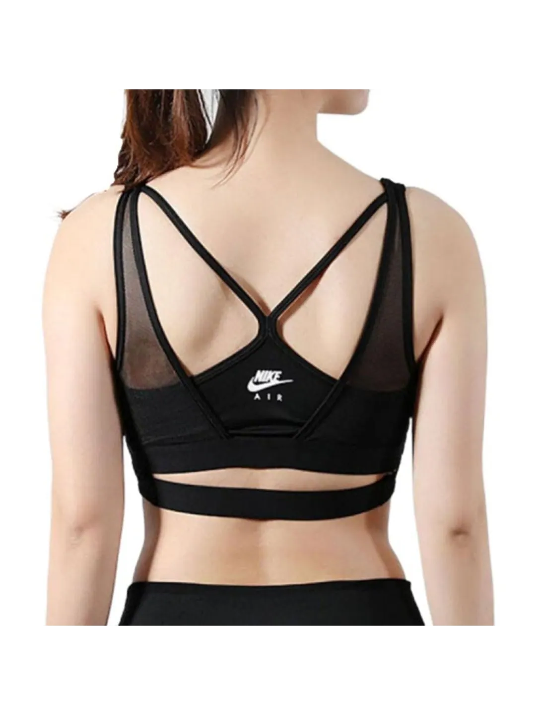 Бюстгальтер (WMNS) Nike Air Mesh Bra 'Black' — изображение 3 из 3, черный