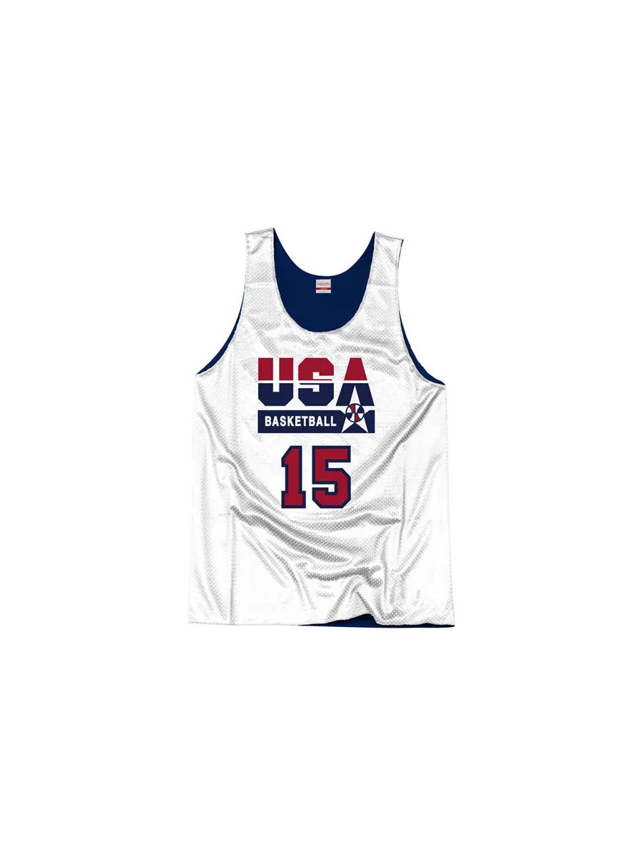 Джерси Mitchell & Ness x NBA Reversible Practice Team USA 1992 Jerseys 'Magic Johnson 15' — изображение 3 из 4, темно-синий