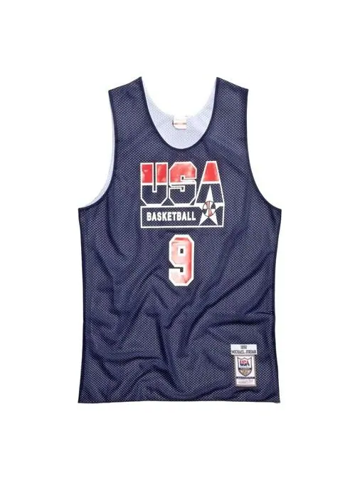 Баскетбольное джерси Mitchell & Ness NBA Authentic AU 92 — изображение 1 из 4, темно-синий