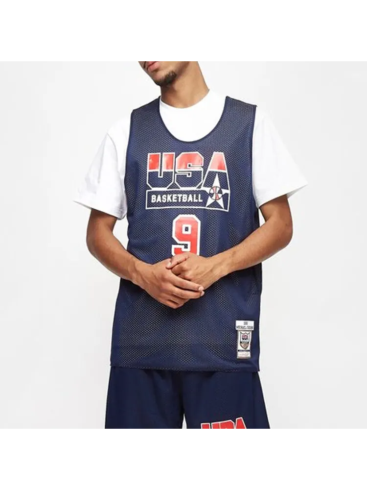 Баскетбольное джерси Mitchell & Ness NBA Authentic AU 92 — изображение 3 из 4, темно-синий