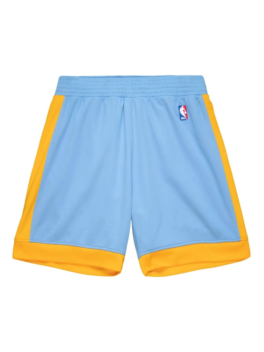 Спортивные шорты Mitchell & Ness NBA Authentic Los Angeles Lakers 2001-02 Shorts 'Light Blue Yellow' — изображение 1 из 2