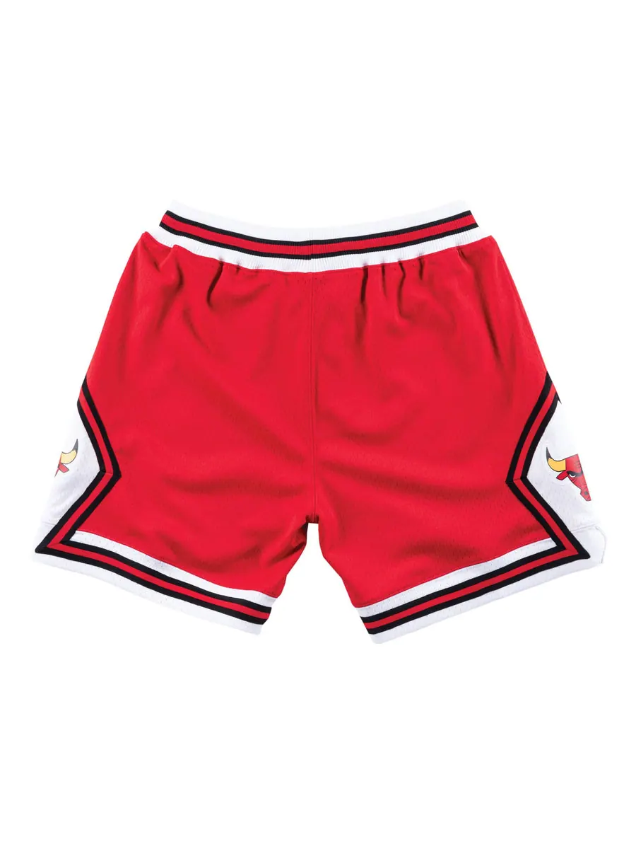Спортивные шорты Mitchell & Ness NBA Authentic Shorts Chicago Bulls Road 1975-76 'Red White' — изображение 2 из 2, красный